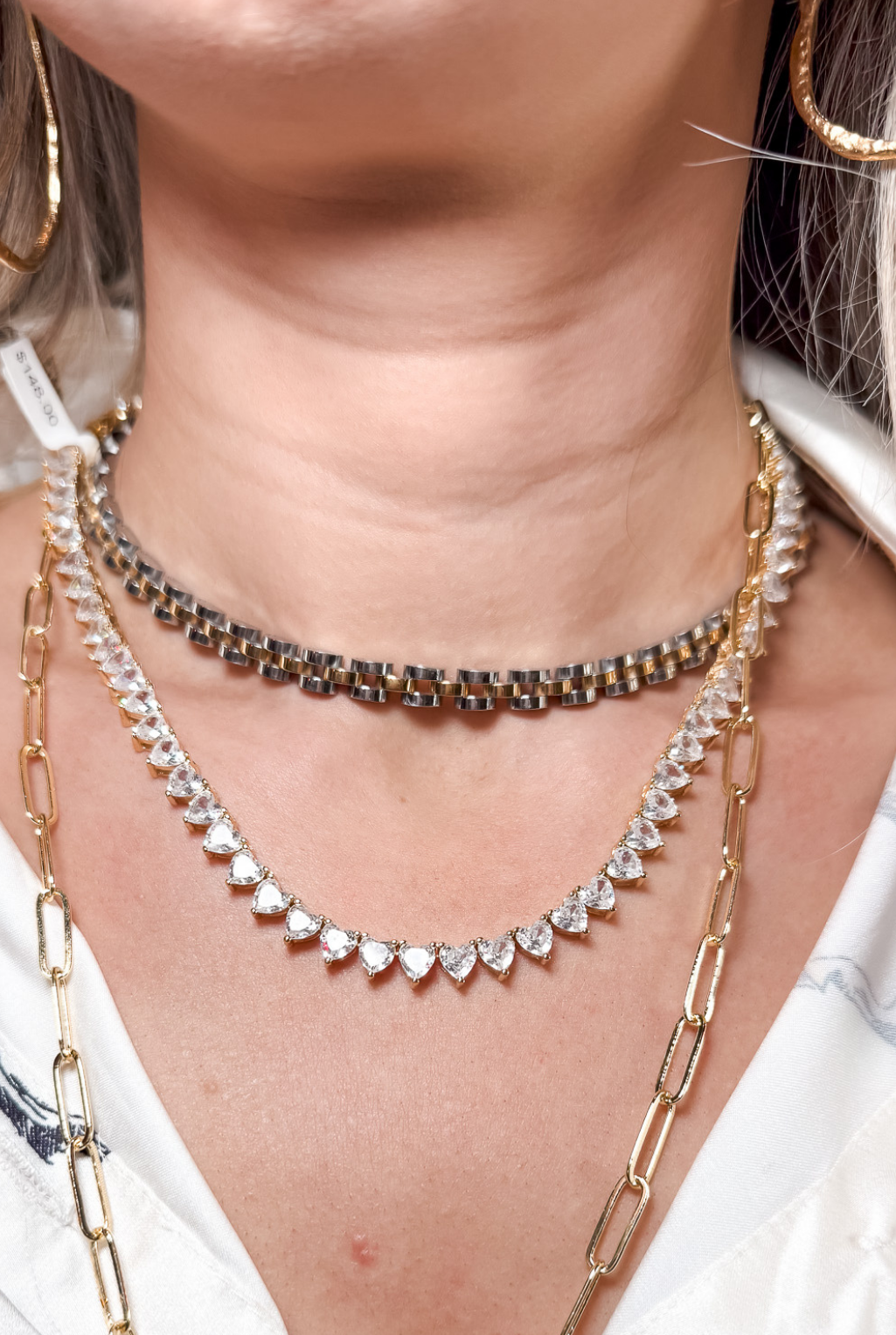 Mini Rolly Necklace - Two Tone