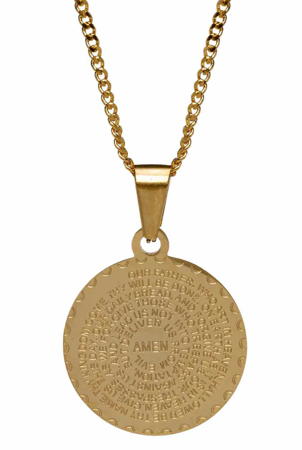 Prayer Warrior Necklace Gold -18in