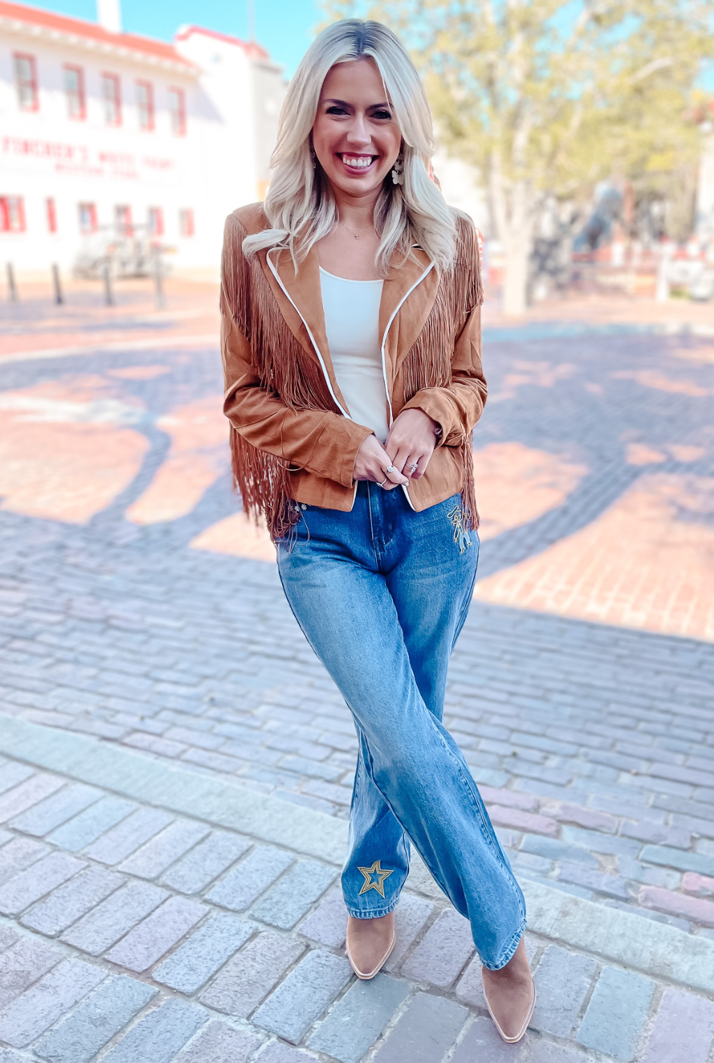 Z Fringe Jacket With Piping - Tucker Brown