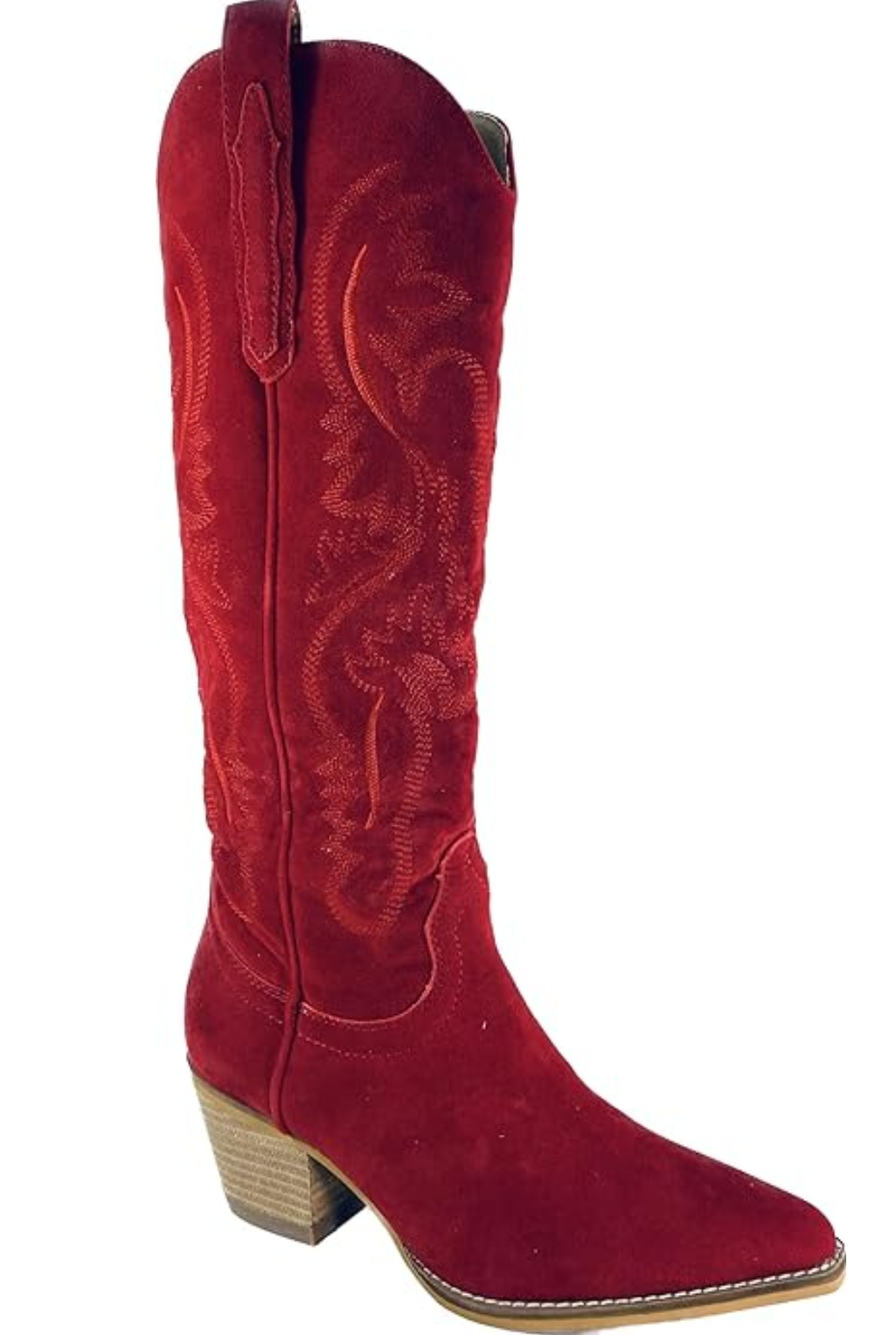 Suede Hanan Boot - Red