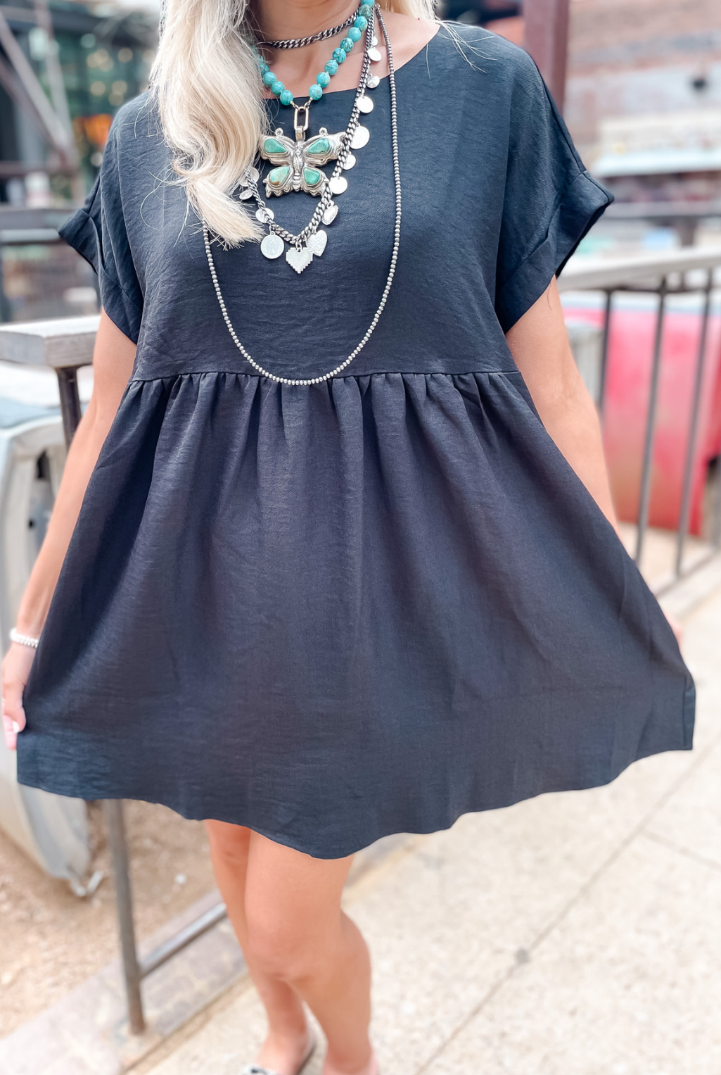 Tami Baby Doll Dress - Black