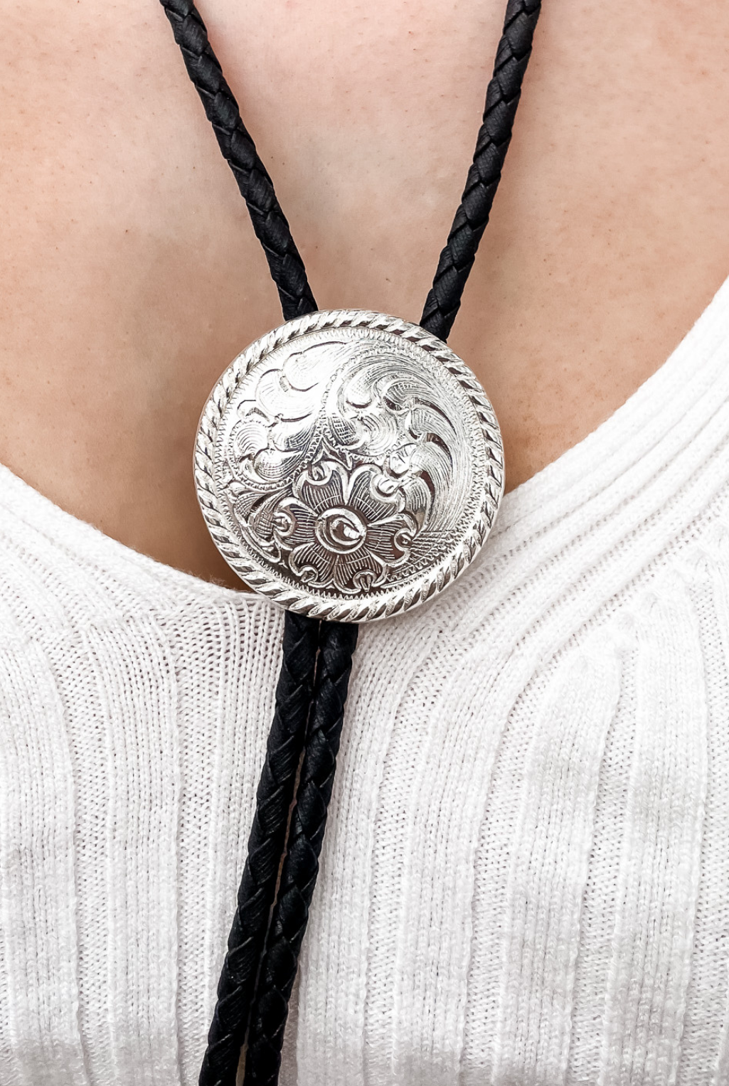 Baby Round Bolo Tie - Tucker Brown