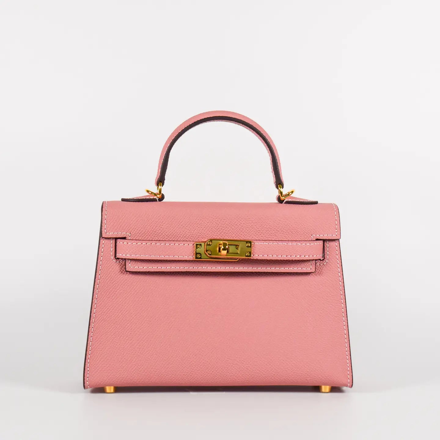 Jana Leather Satchel Bag - Pink