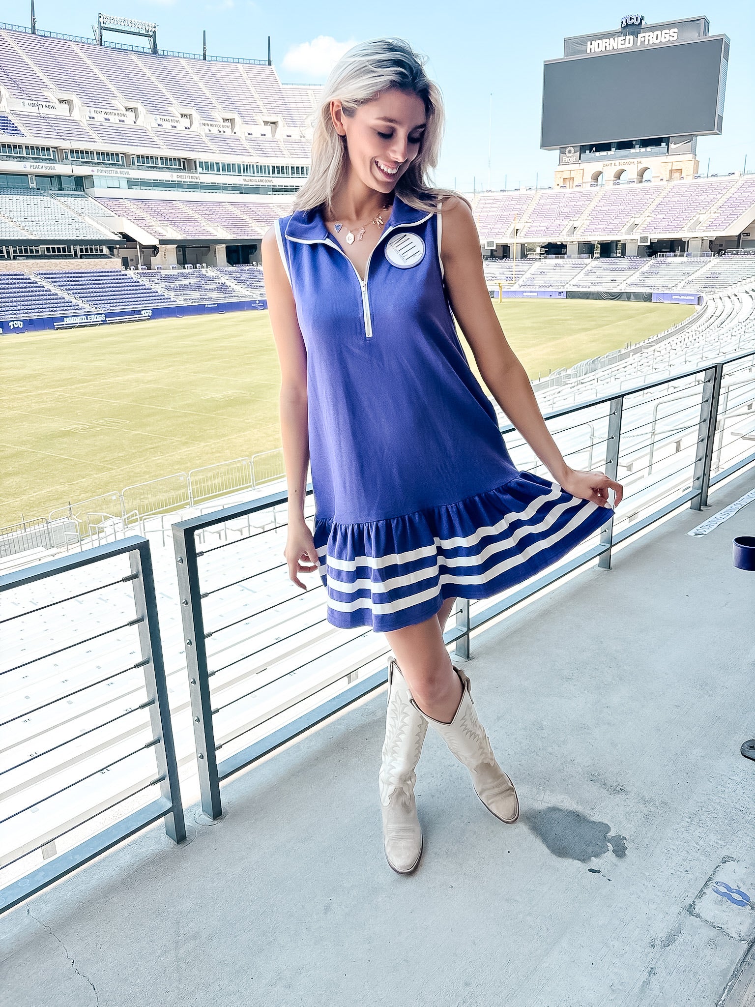 Quarter Zip Game Day Dress