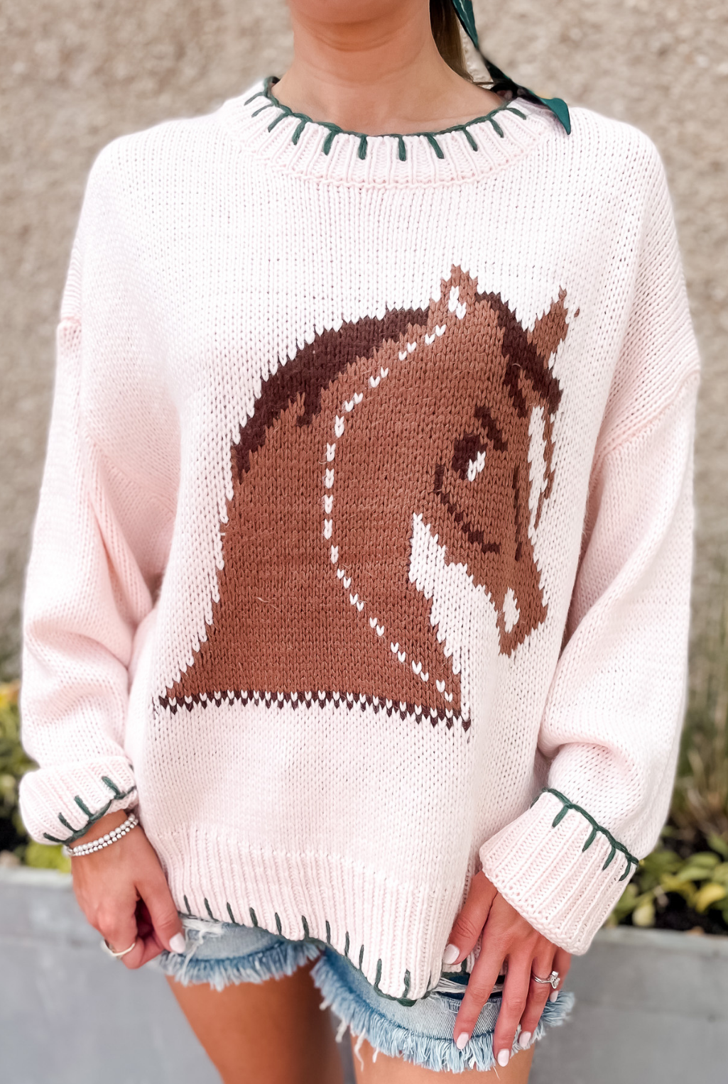 Fair Filly Horse Sweater - Pink