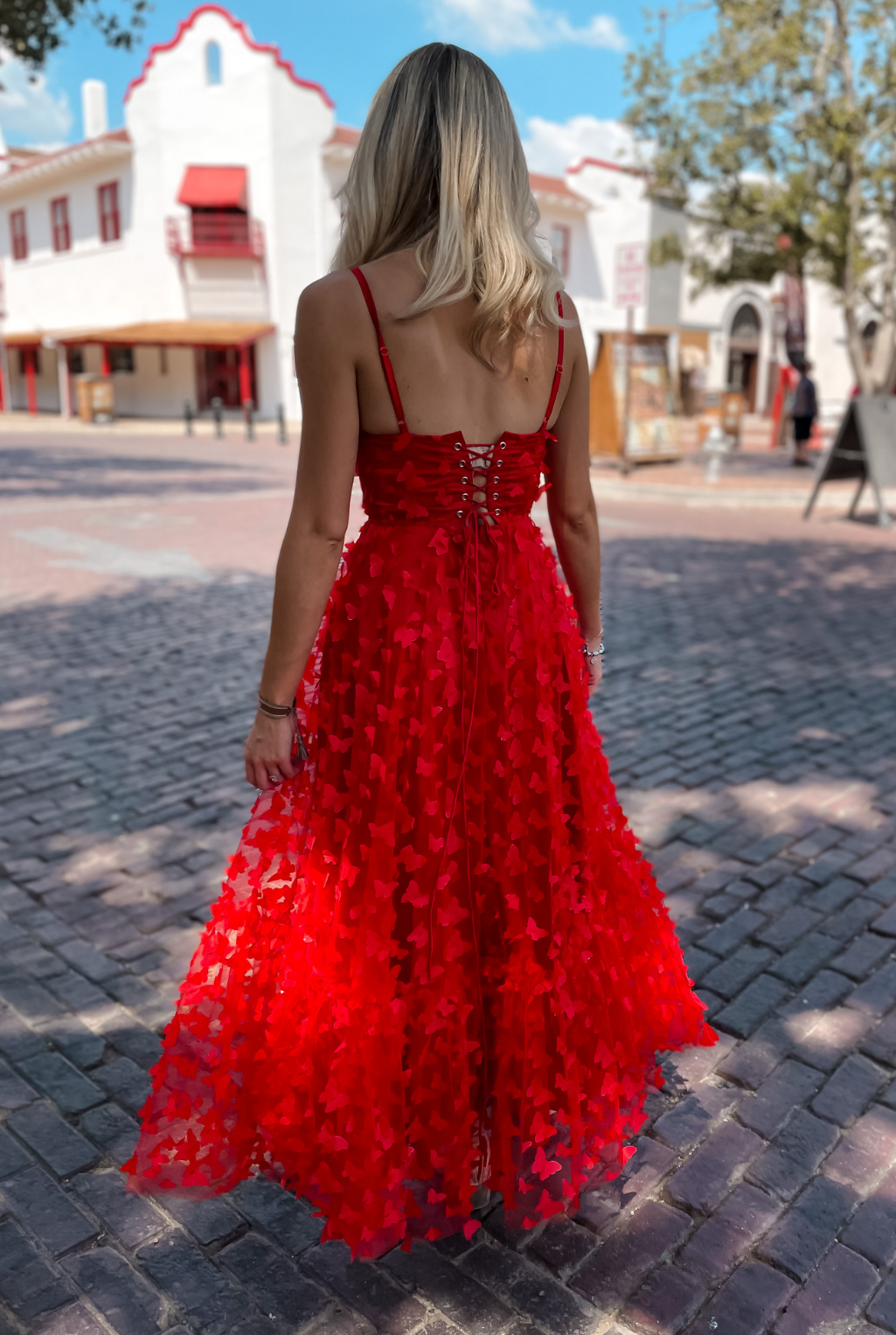 Mariposa Midi Dress - Red