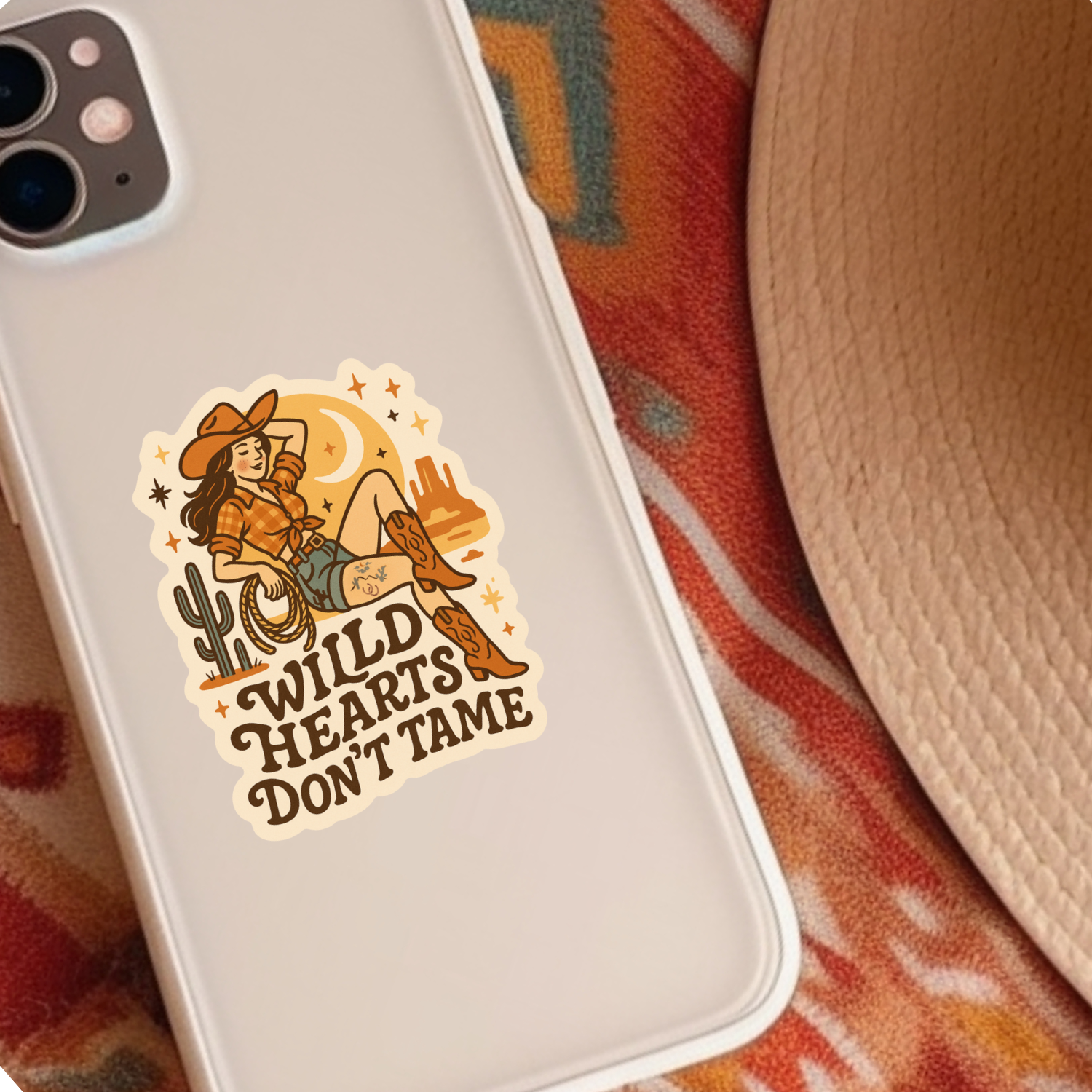 Wild Hearts Don’t Tame Cowgirl Sticker