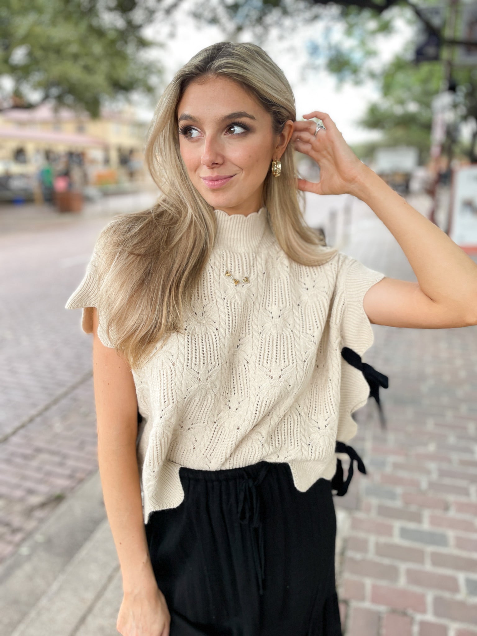 It's A Tie Sweater - Cream