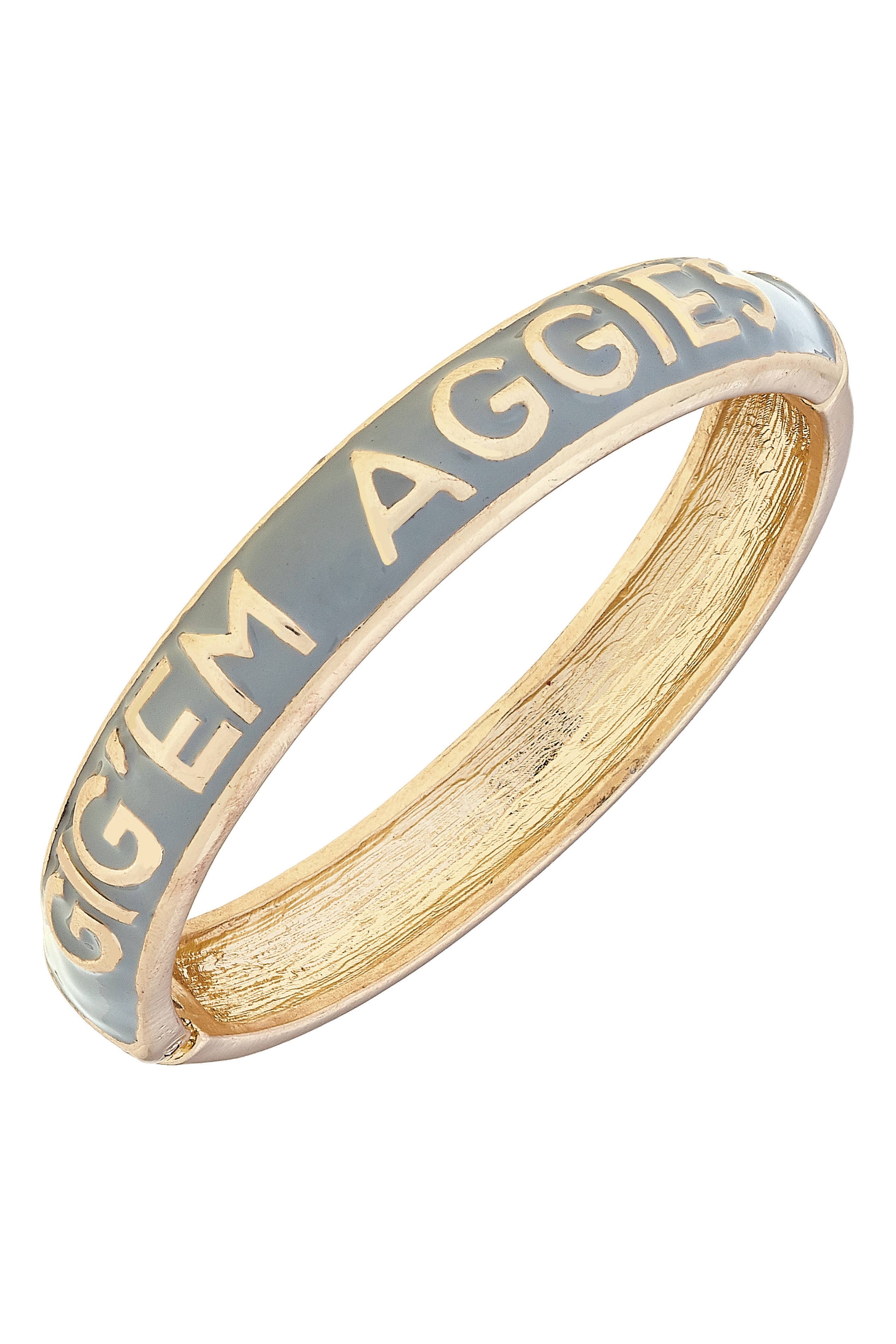 Texas A&M Aggies Hinge Bangle - Grey