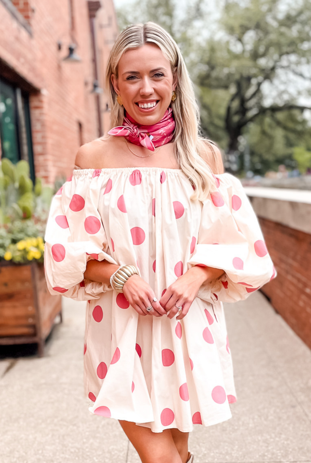 Some Like It Dot Dress - Pink