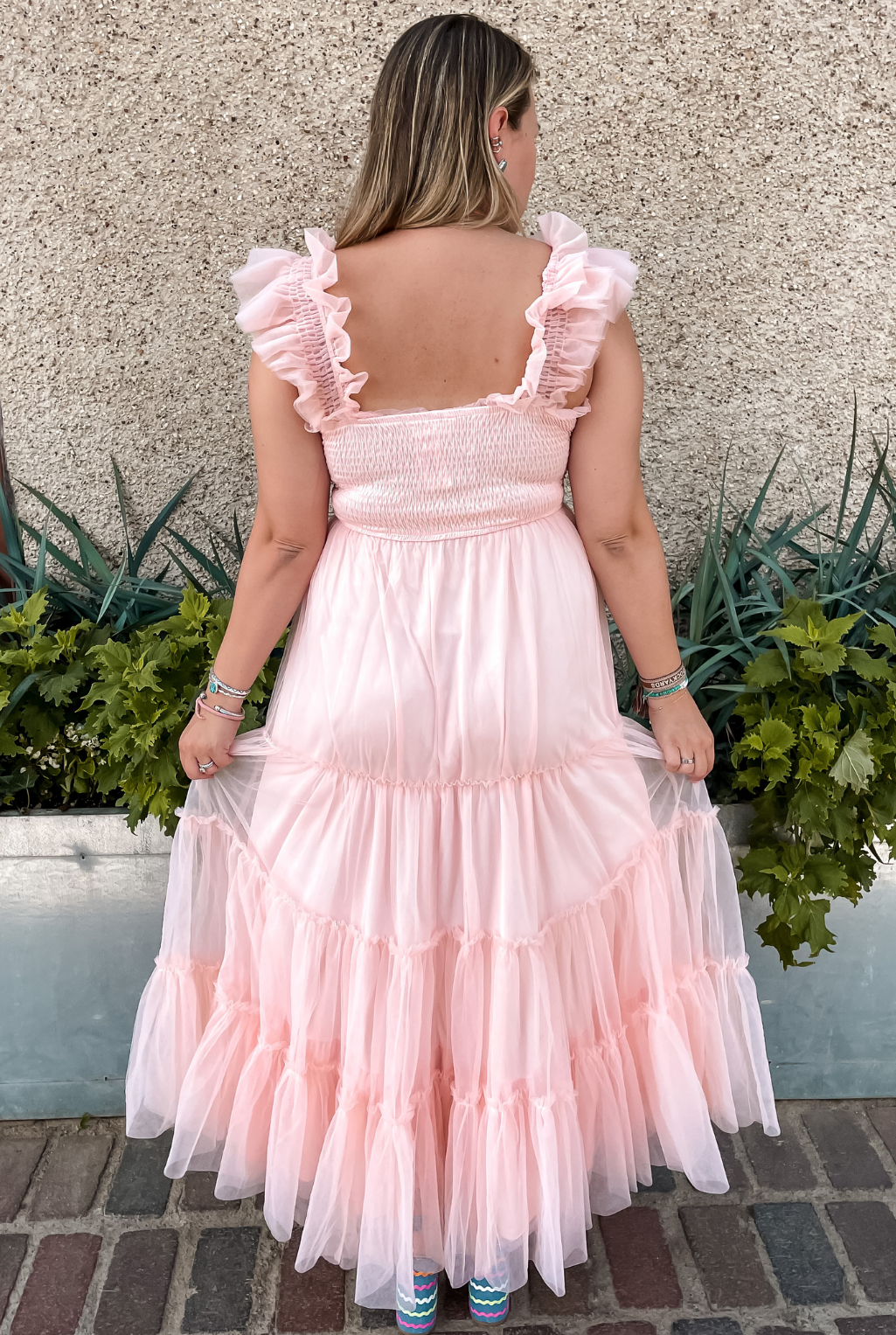 Florence Tiered Dress - Blush