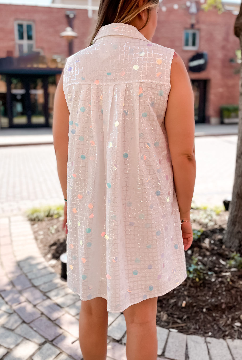 Queen Of Sparkles - Paileette Checker Dress