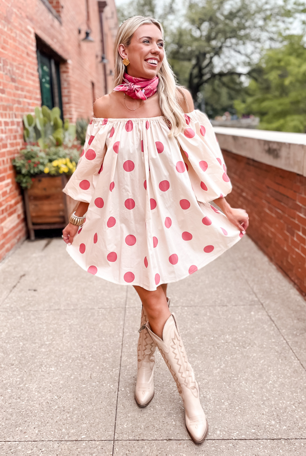 Some Like It Dot Dress - Pink
