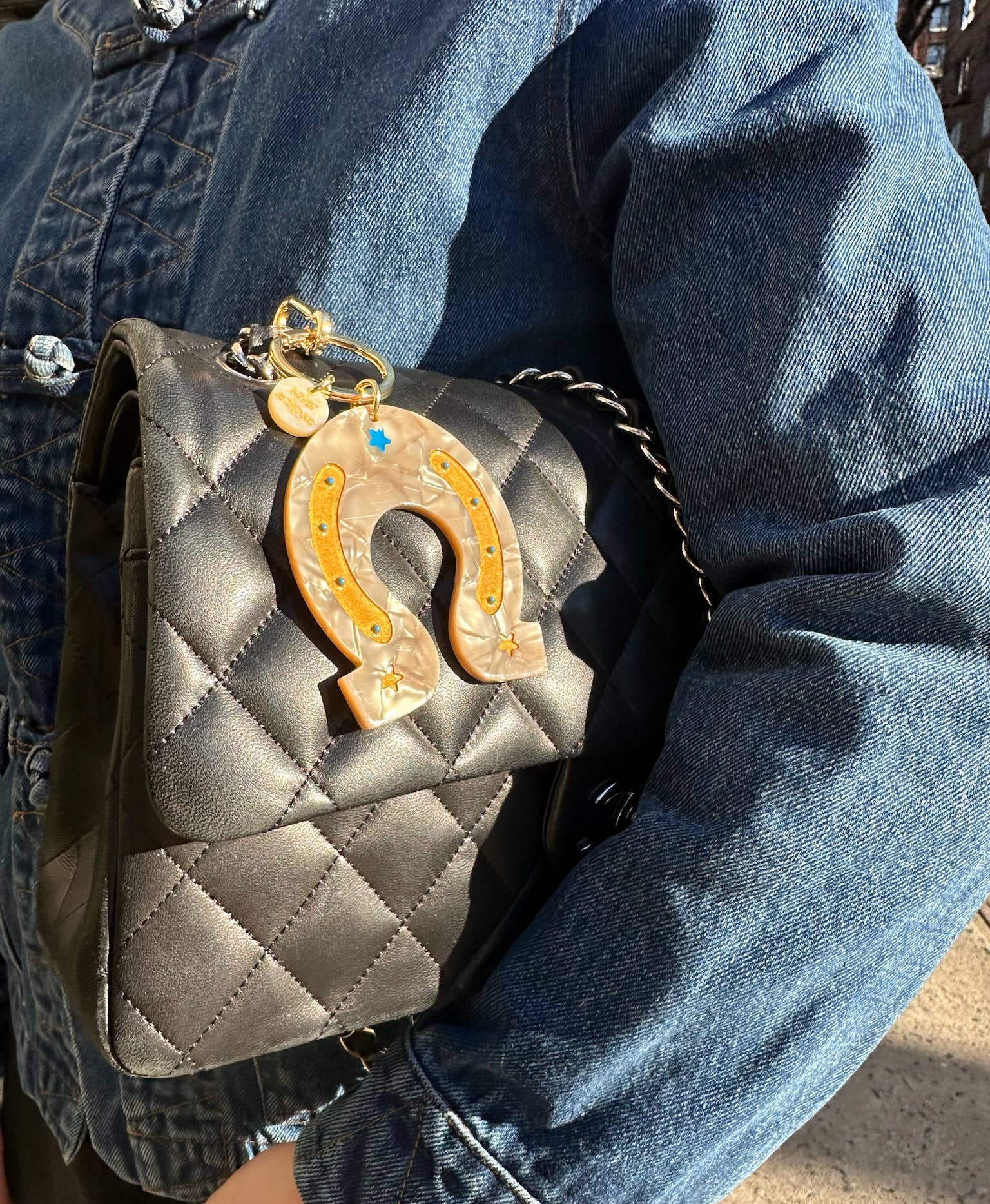 Hand Painted Horseshoe Key Chain