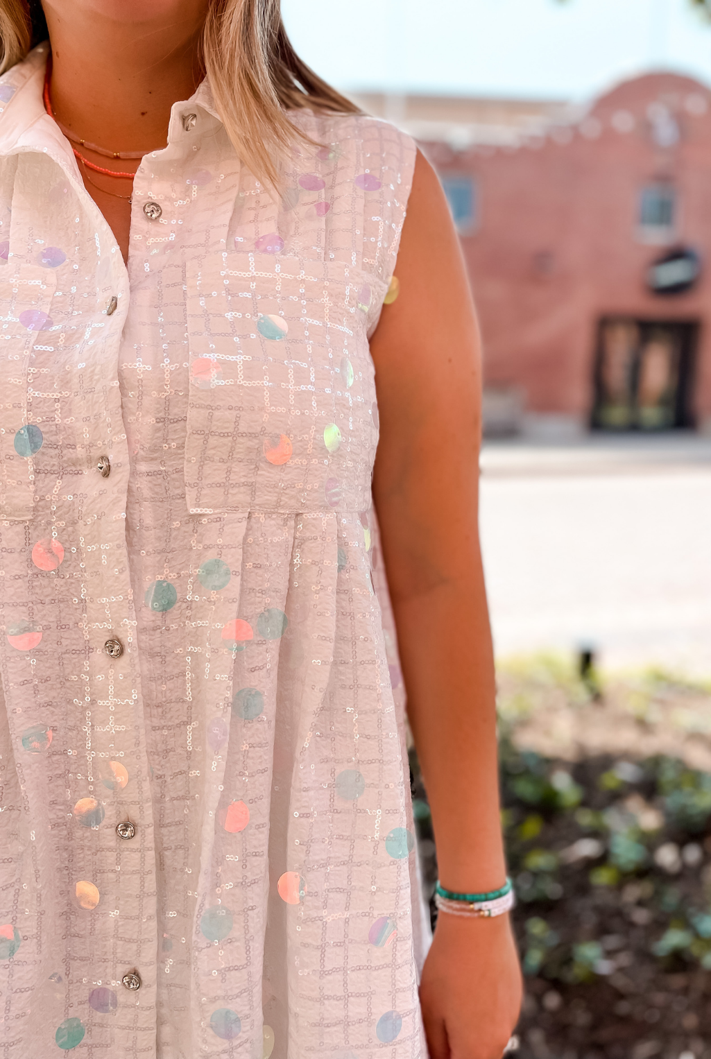Queen Of Sparkles - Paileette Checker Dress