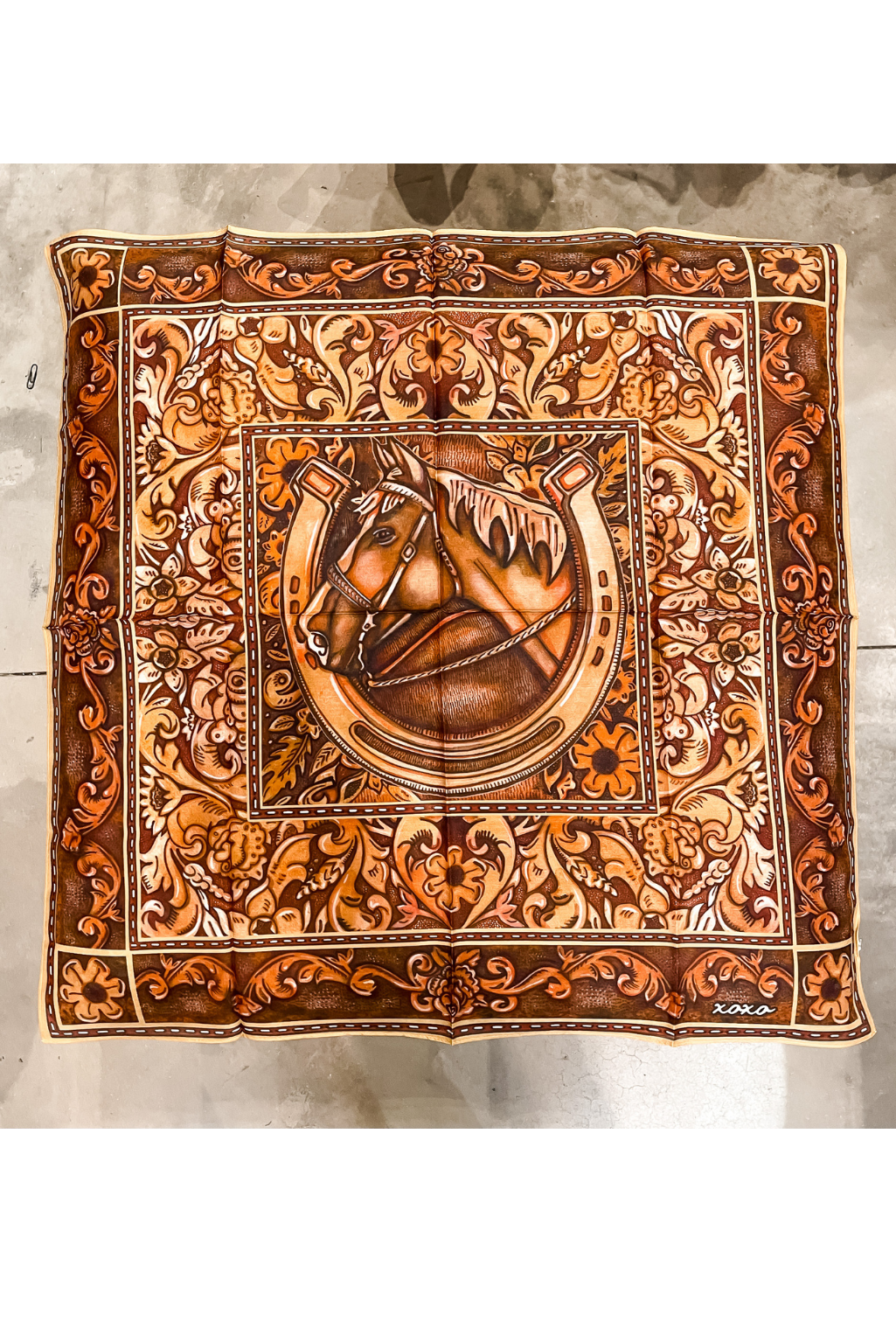 Tooled Leather Scarf