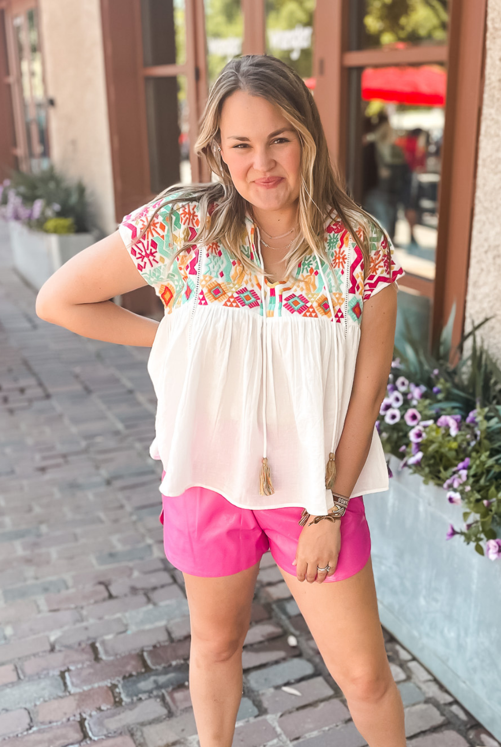 Fiesta Embroidered Top