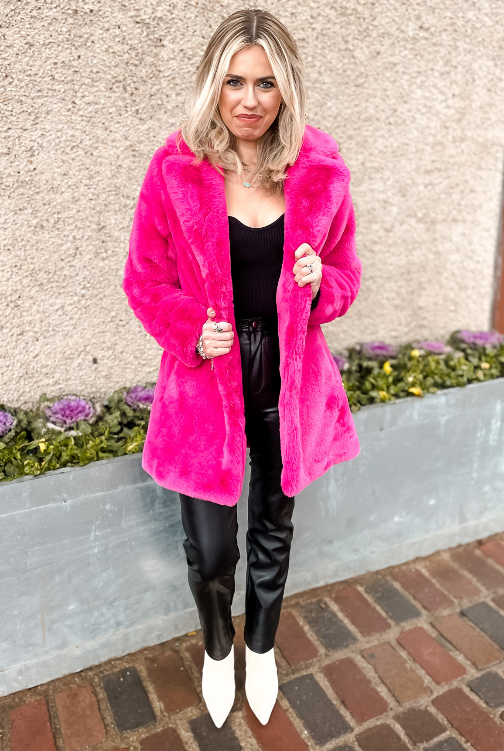Le Mink Fur Jacket - Hot Pink