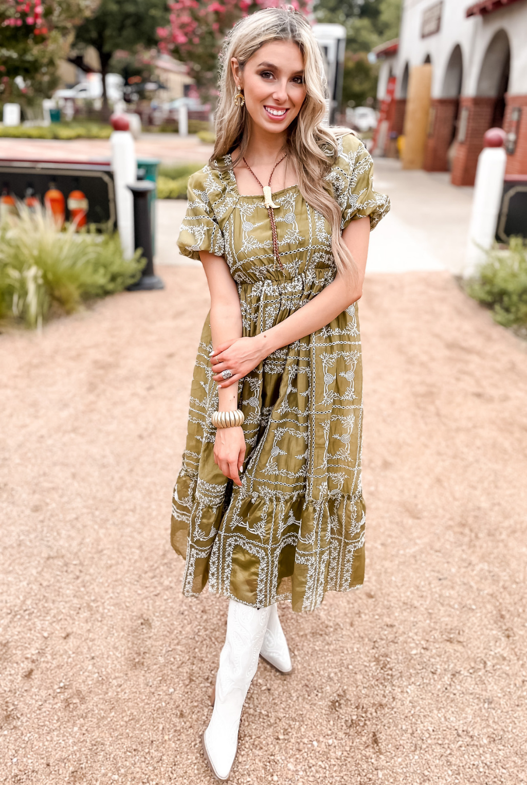 Fields Of Green Eyelet Dress