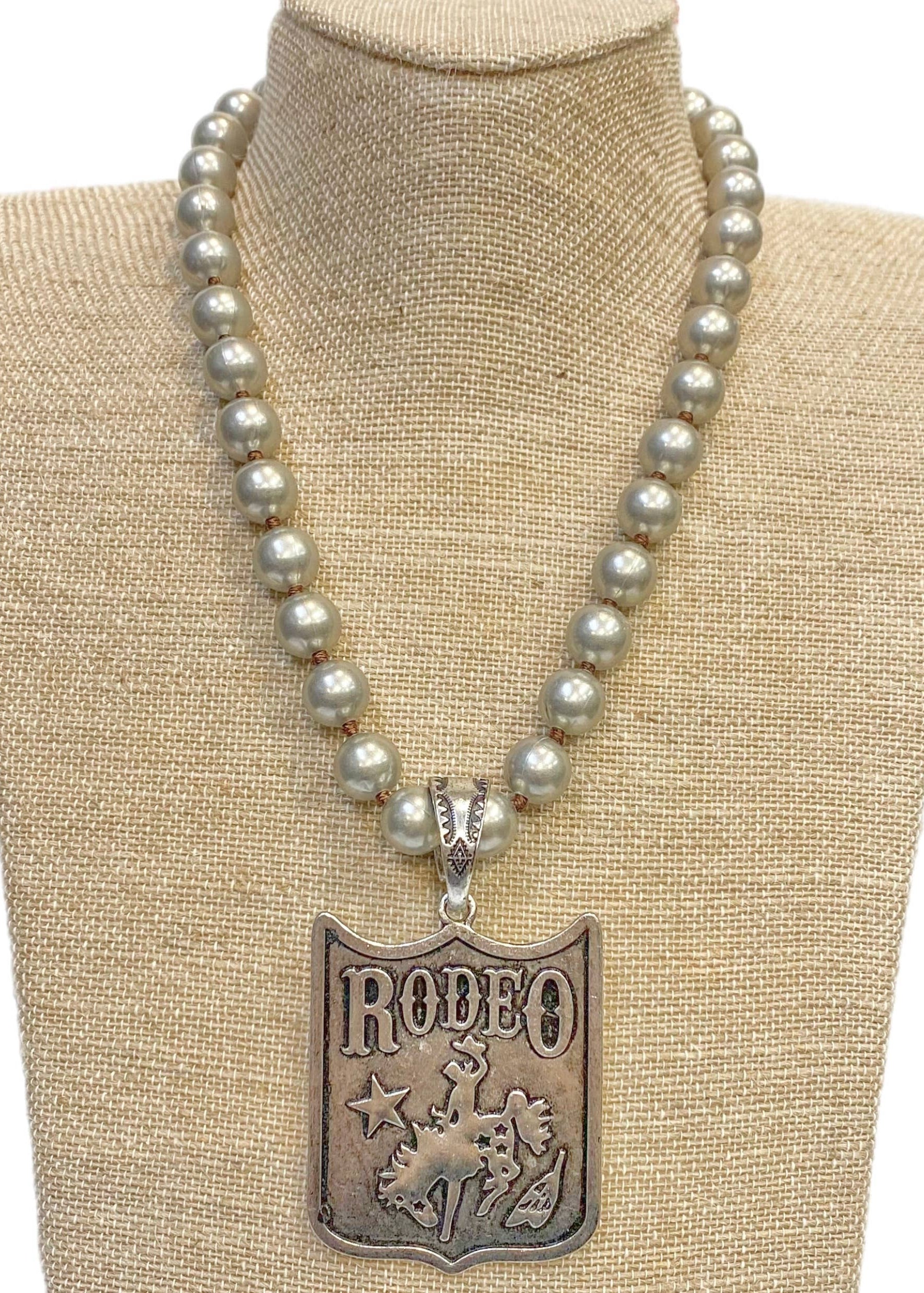 Rodeo Faux Navajo Pearl Necklace - Tucker Brown