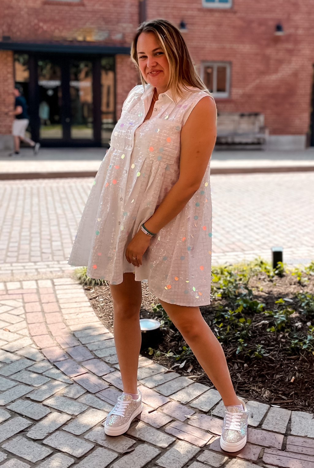 Queen Of Sparkles - Paileette Checker Dress