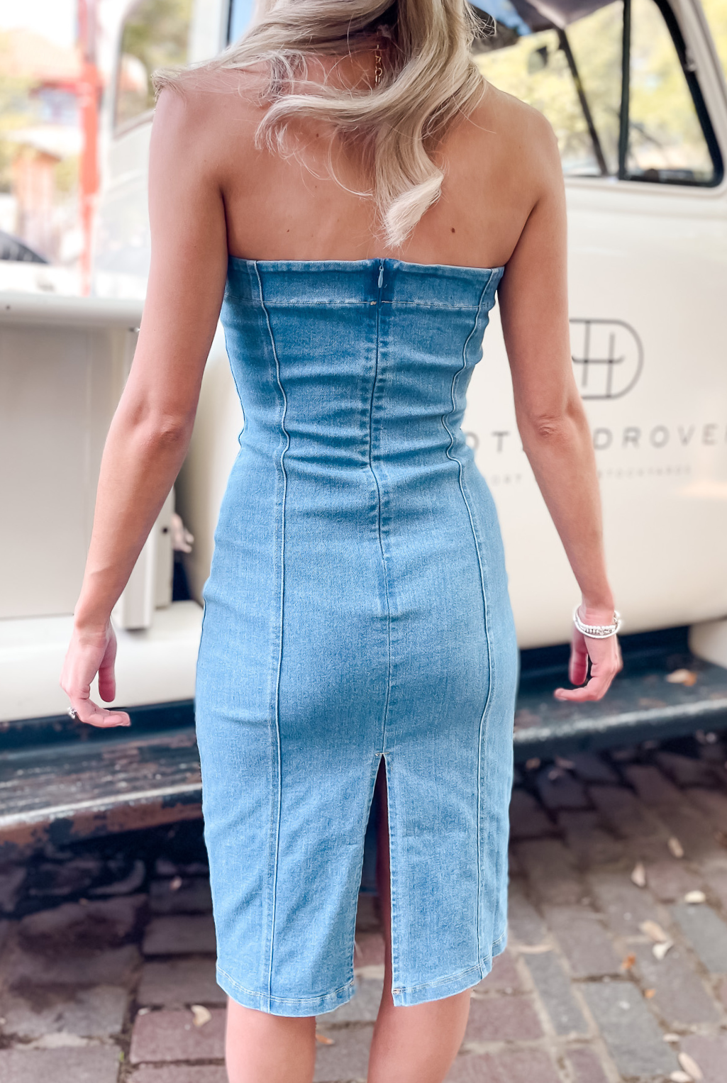 Strapless Dress - Medium Denim