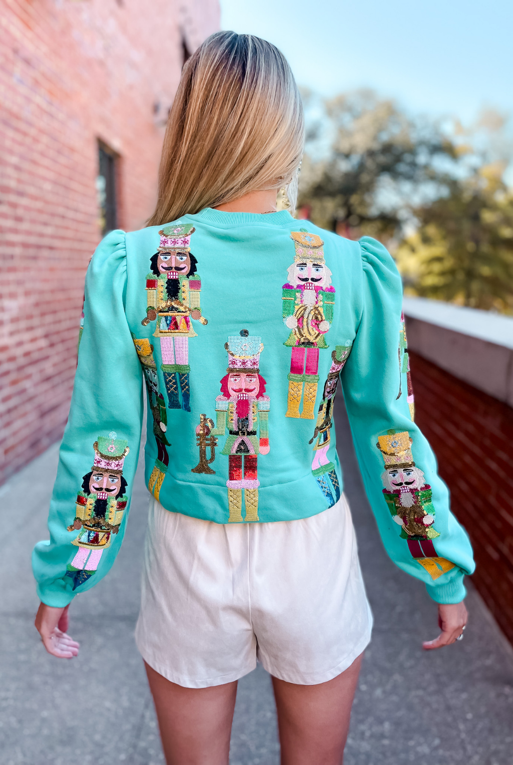 Queen Of Sparkles - Nutcracker Puff Sleeve Sweatshirt