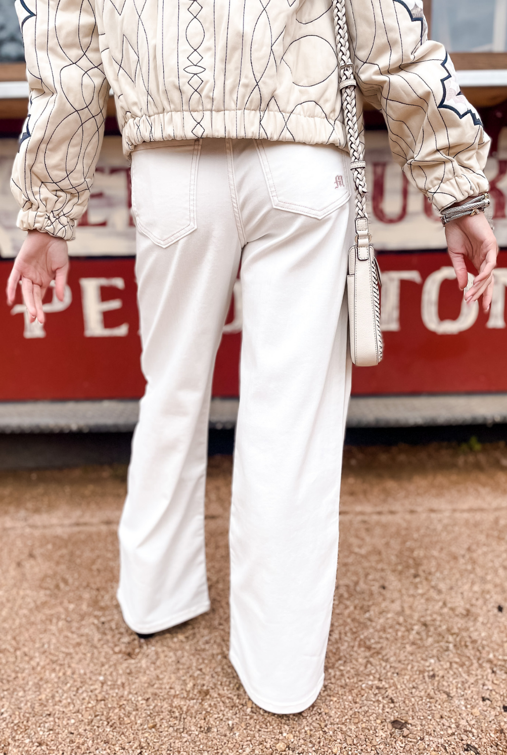 Missy Wide Leg Jean - White