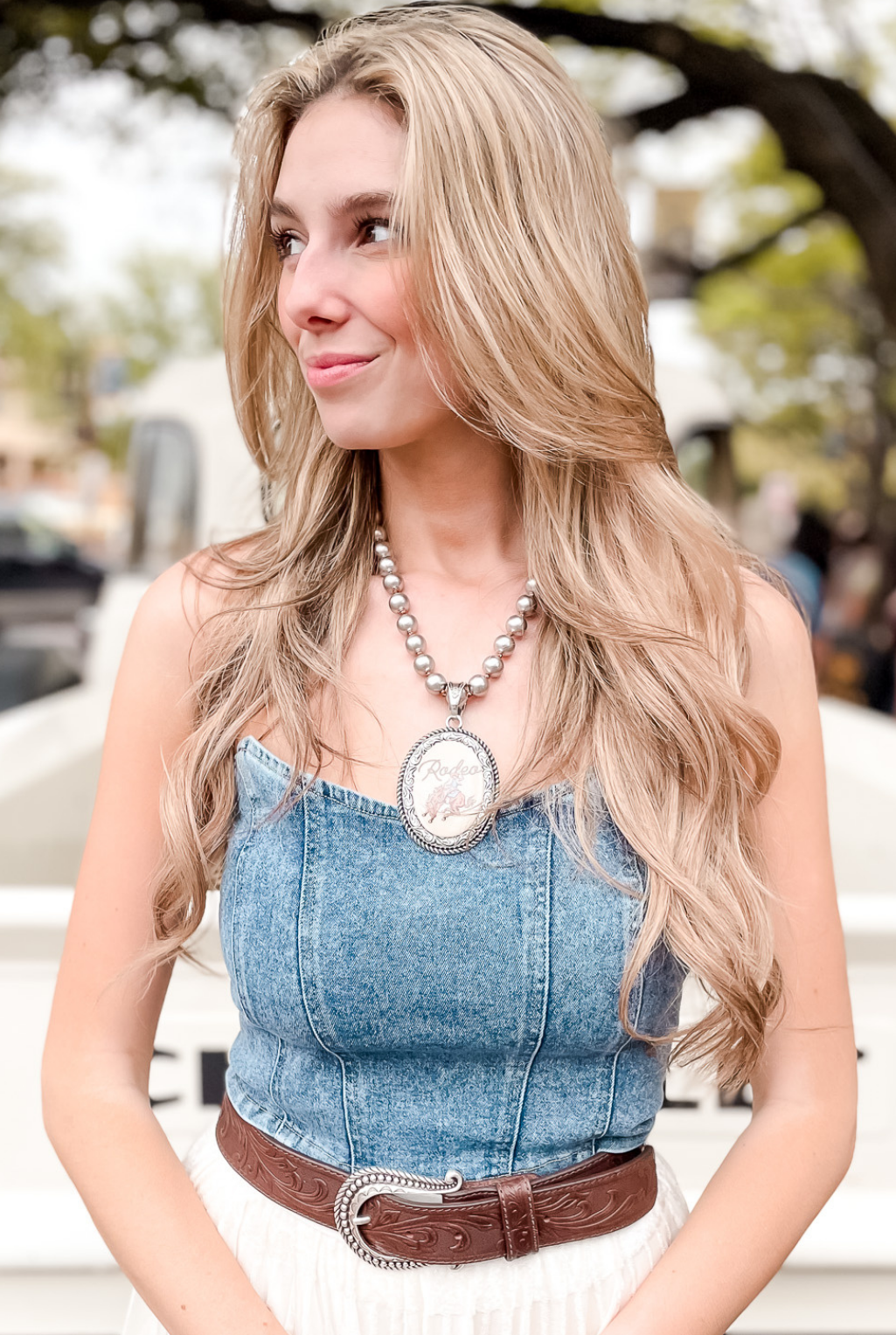 Festival Denim Corset Top
