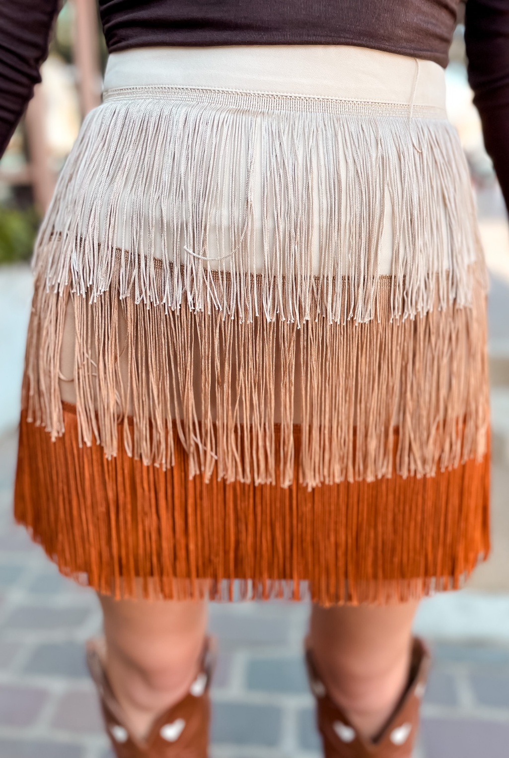 Desert Ombre Fringe Skirt