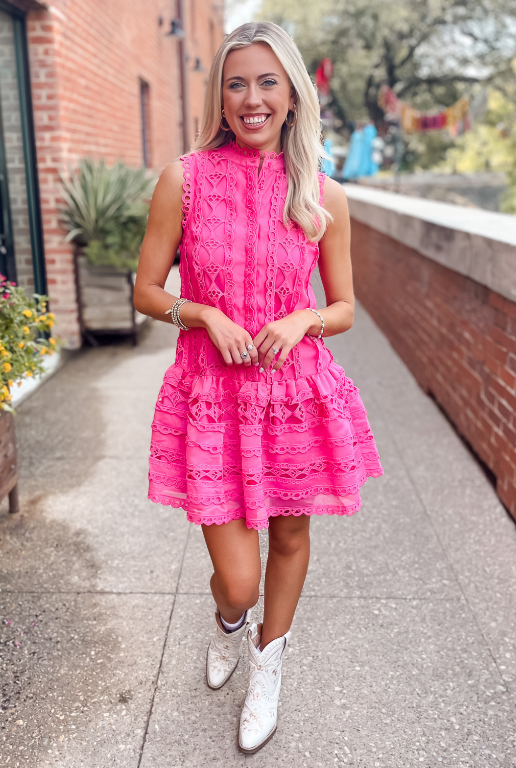 Fuchsia Lace Dress