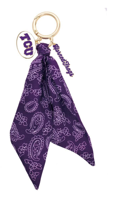 TCU Bandana Bag Charm