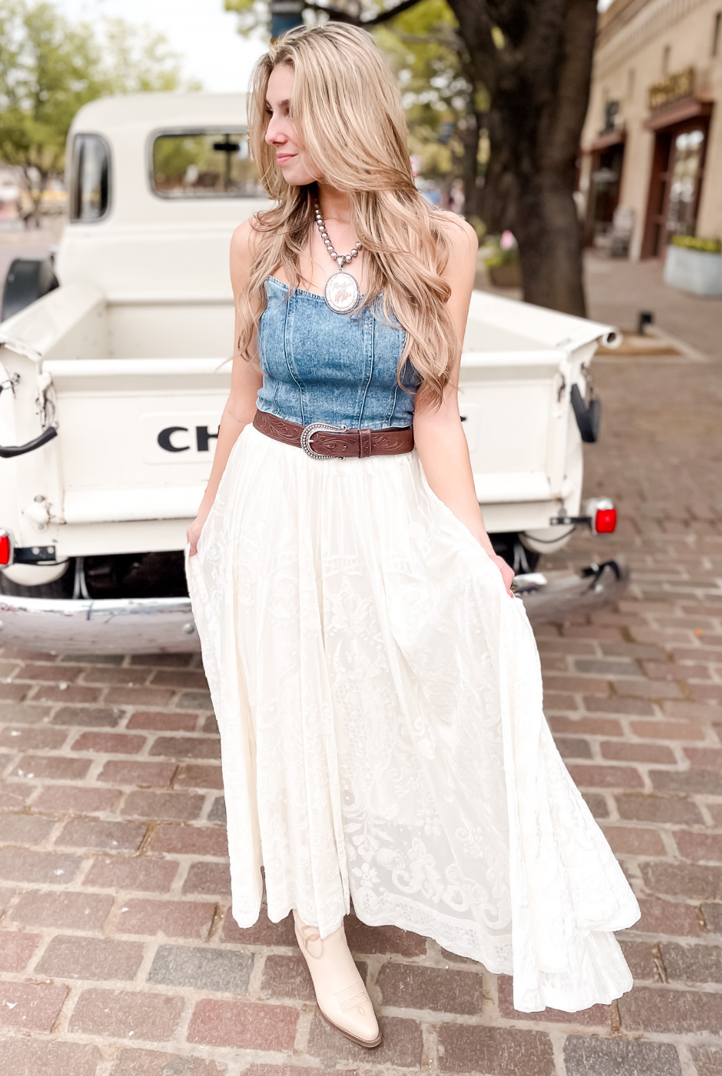 Festival Denim Corset Top