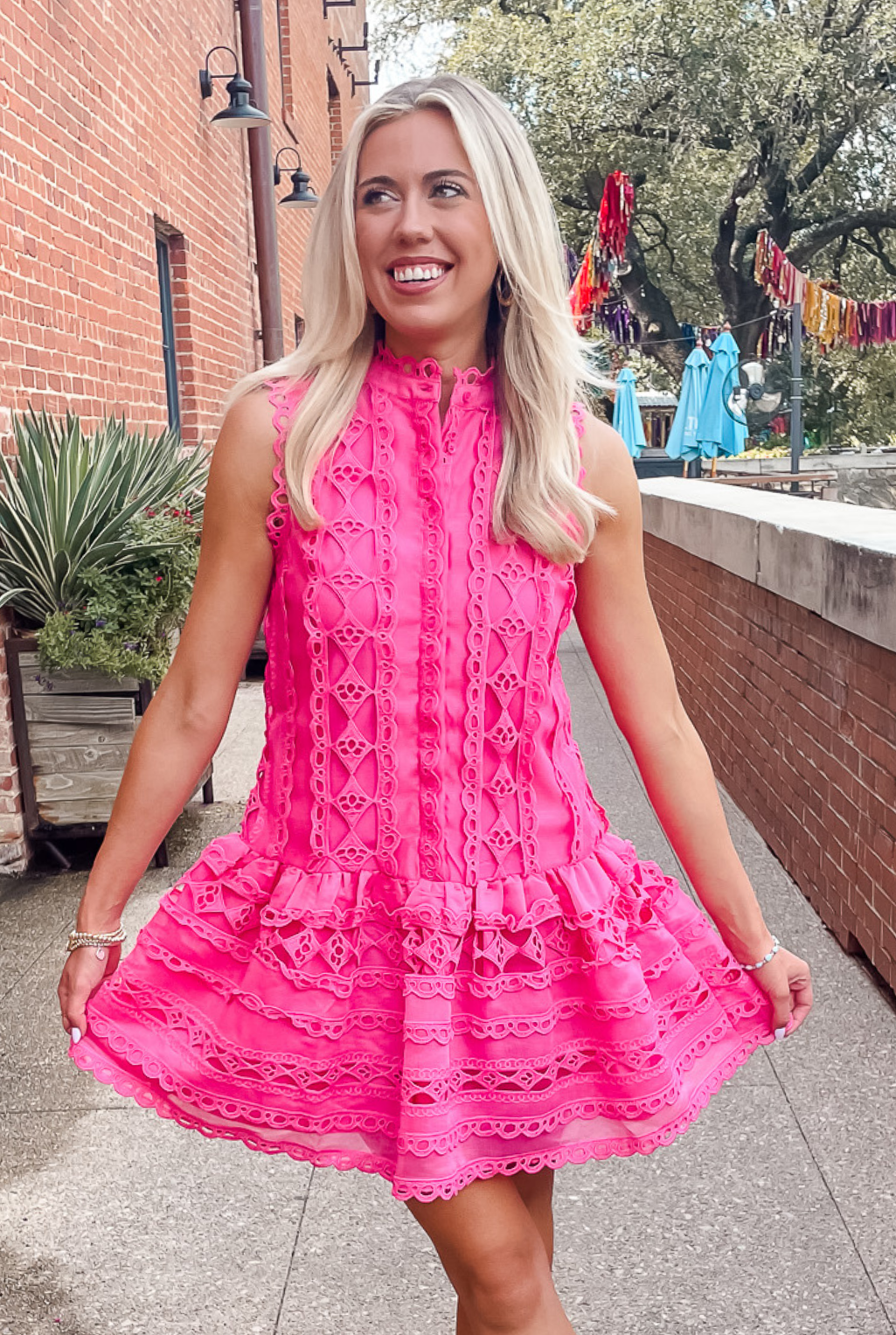 Fuchsia Lace Dress
