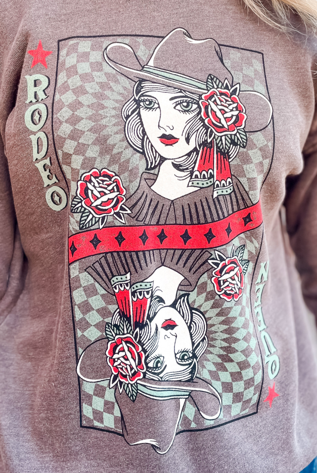 Rodeo Queen Sweatshirt - Tucker Brown