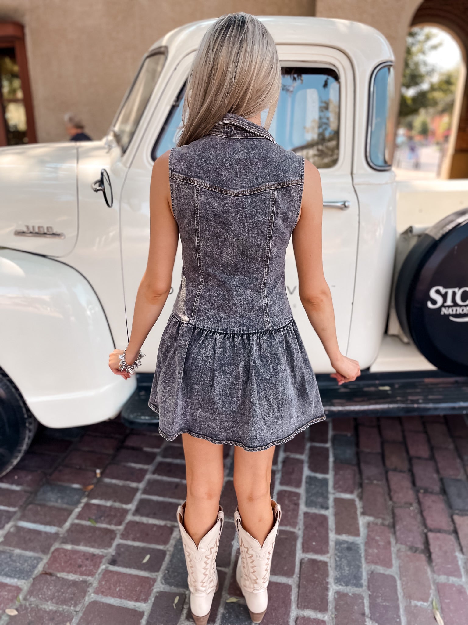 Charcoal Fields Denim Dress