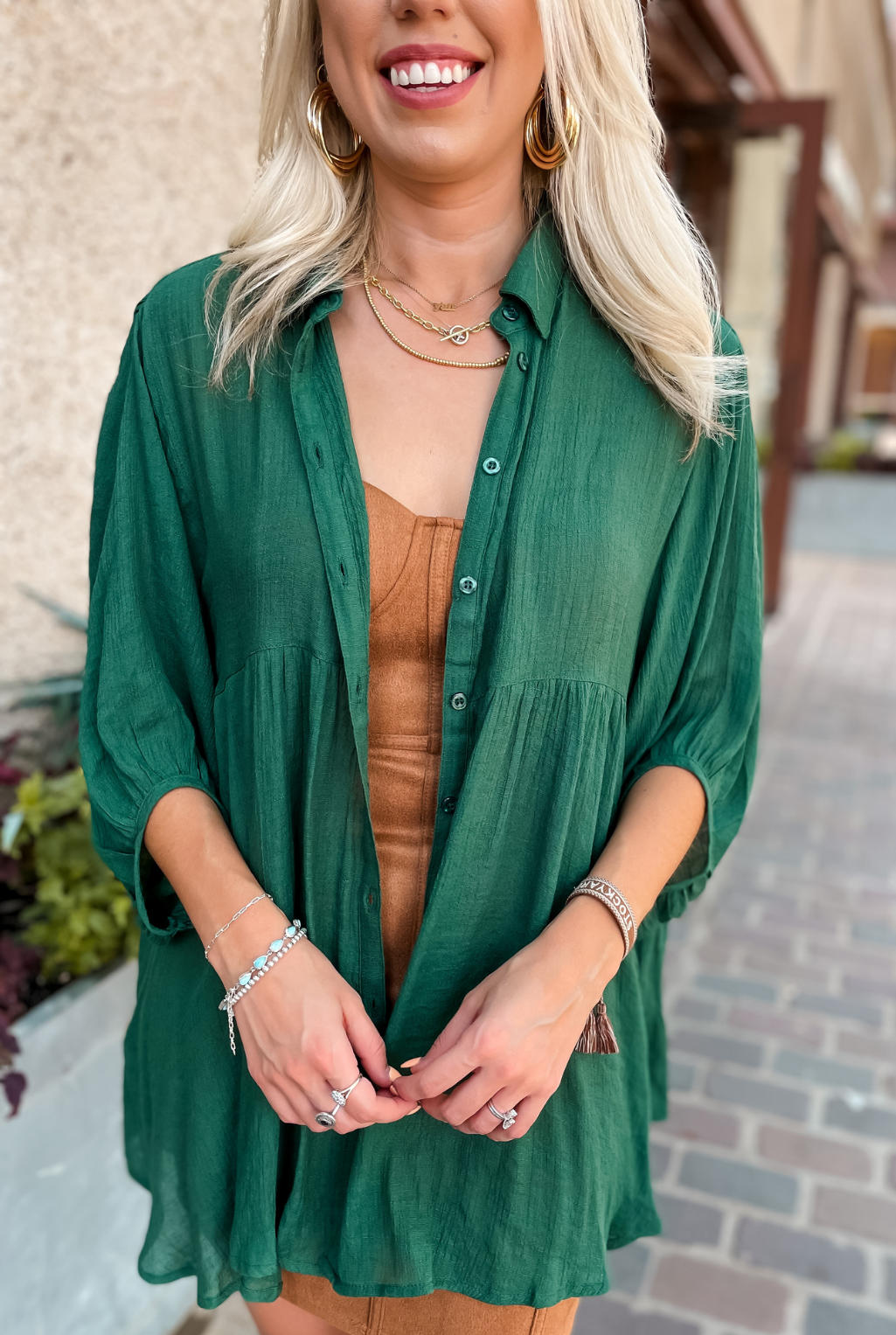 Forest Green Swing Top