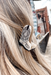 Hand Painted Cowboy Boot Hair Clip - White - Tucker Brown