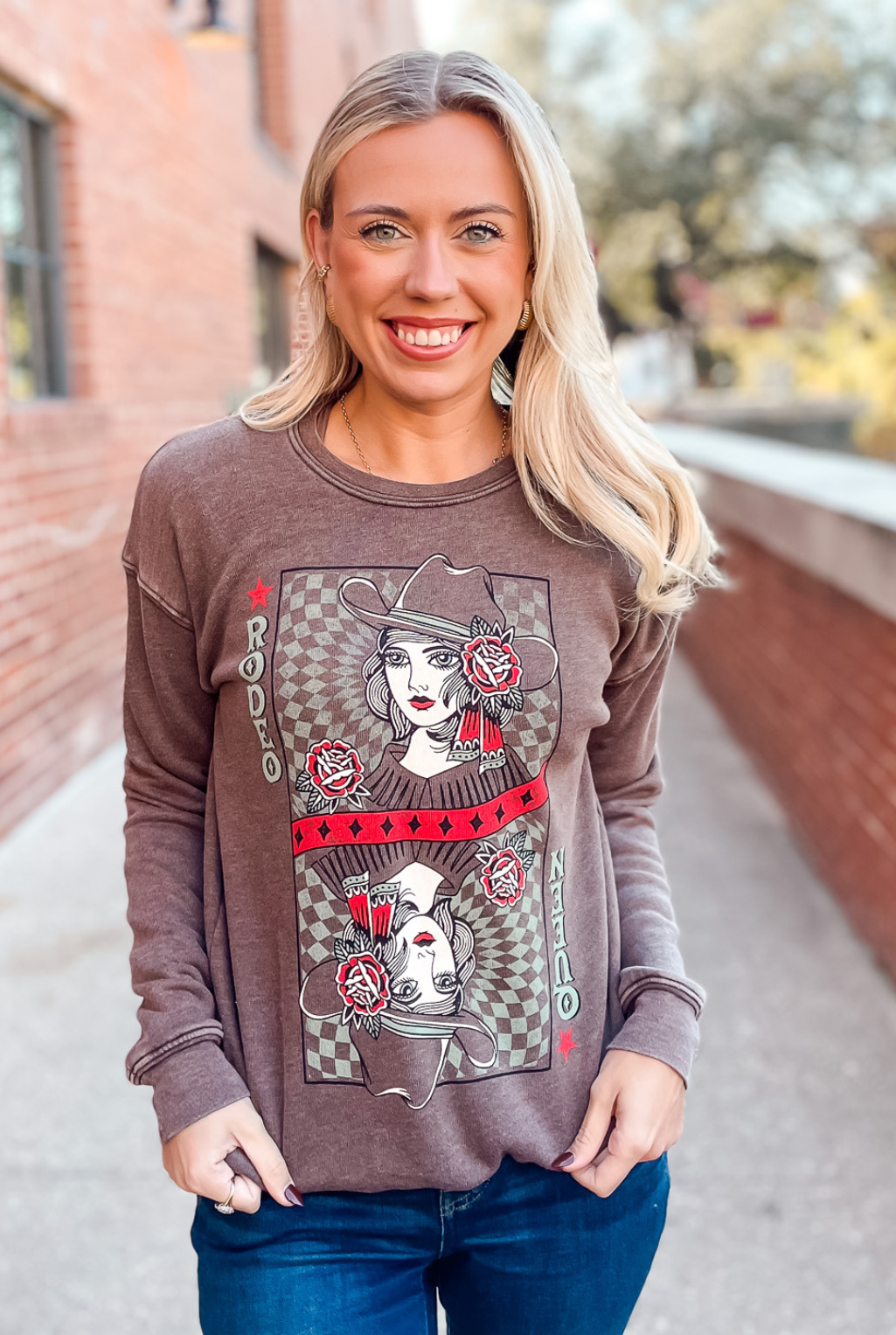 Rodeo Queen Sweatshirt - Tucker Brown