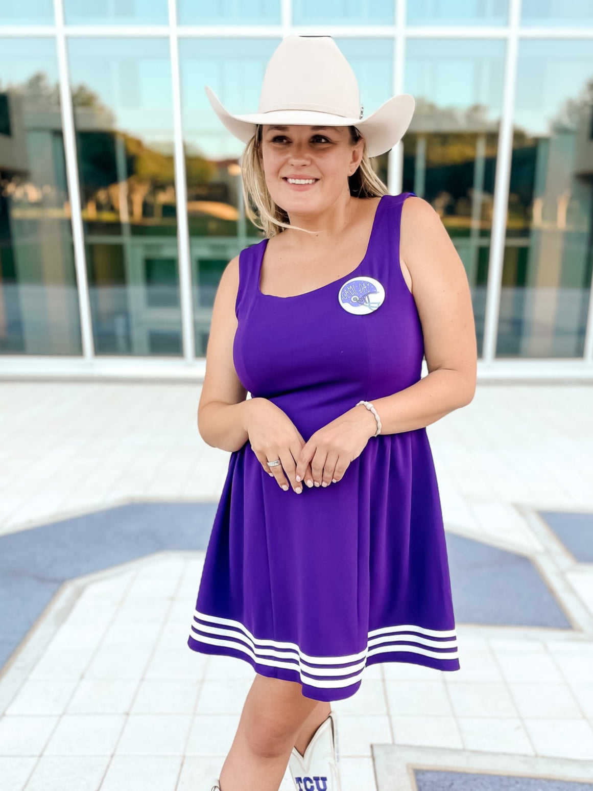 Square Neck Game Day Dress