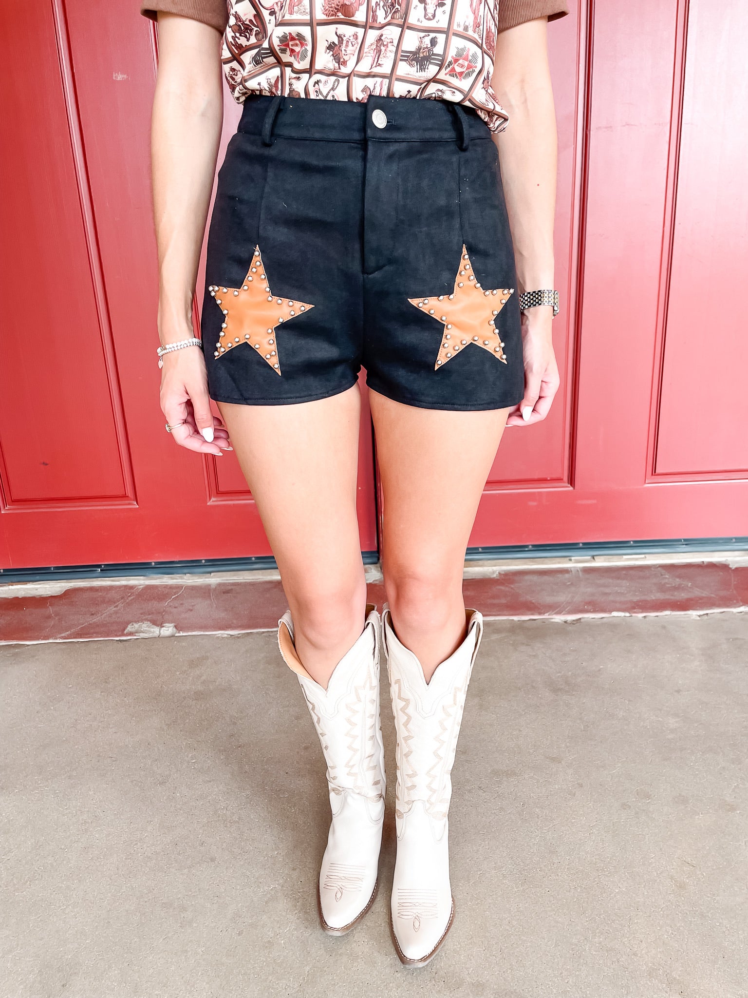 Stars & Studs Shorts - Black
