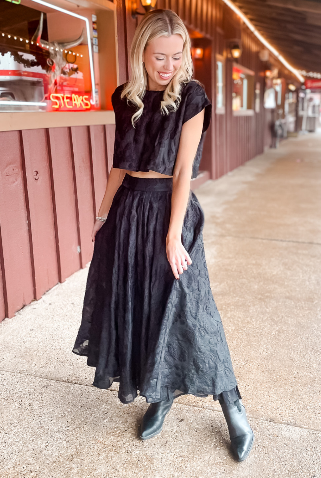 Doubly Damask Set - Black