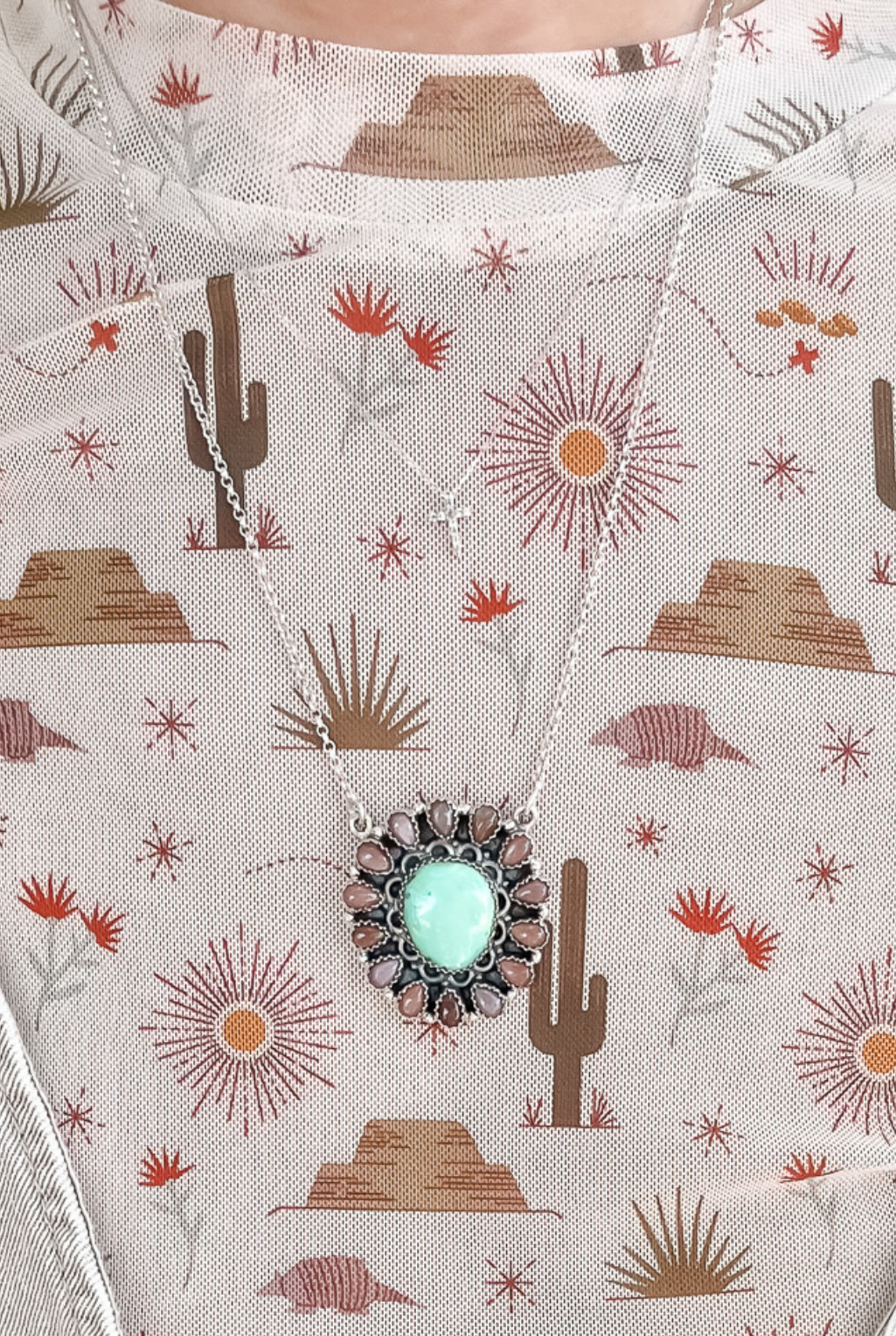 Mountain Lake Stone Necklace - Small