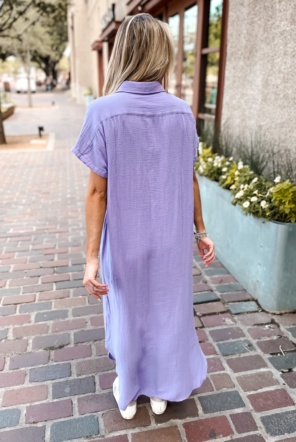 Carmen Gauze Dress - Lavender