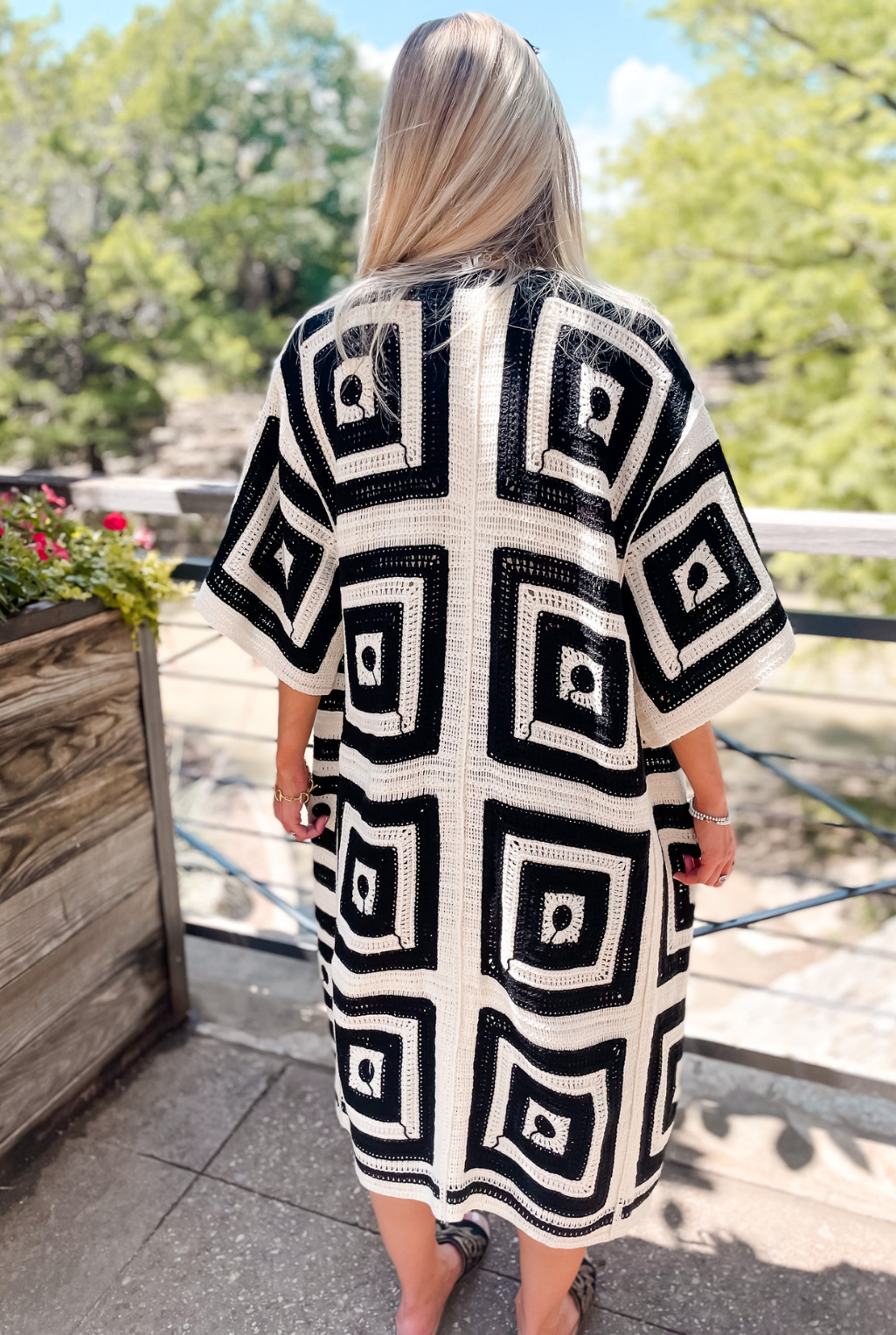Geometric Crochet Cardigan