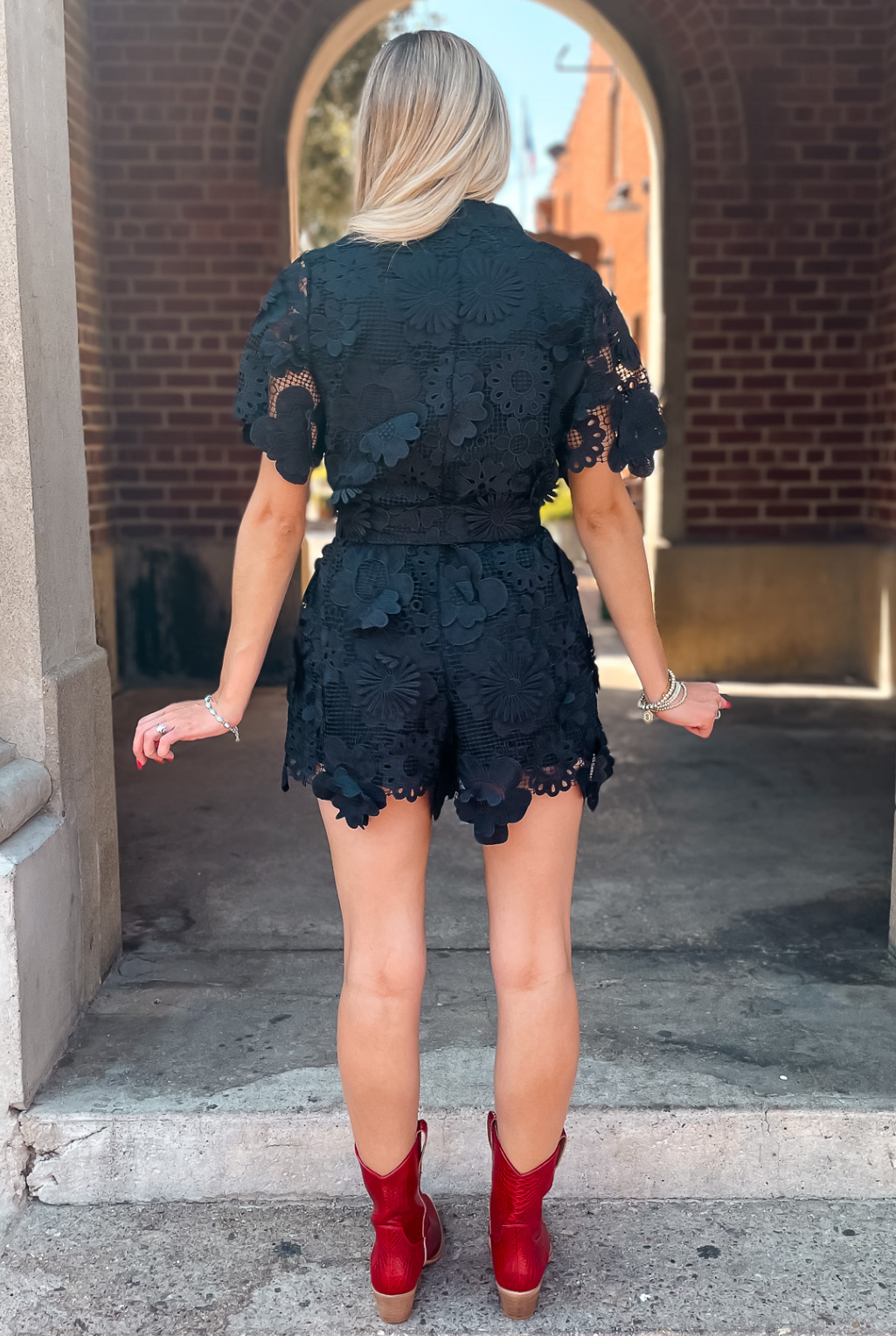 Cece Lace Romper - Black