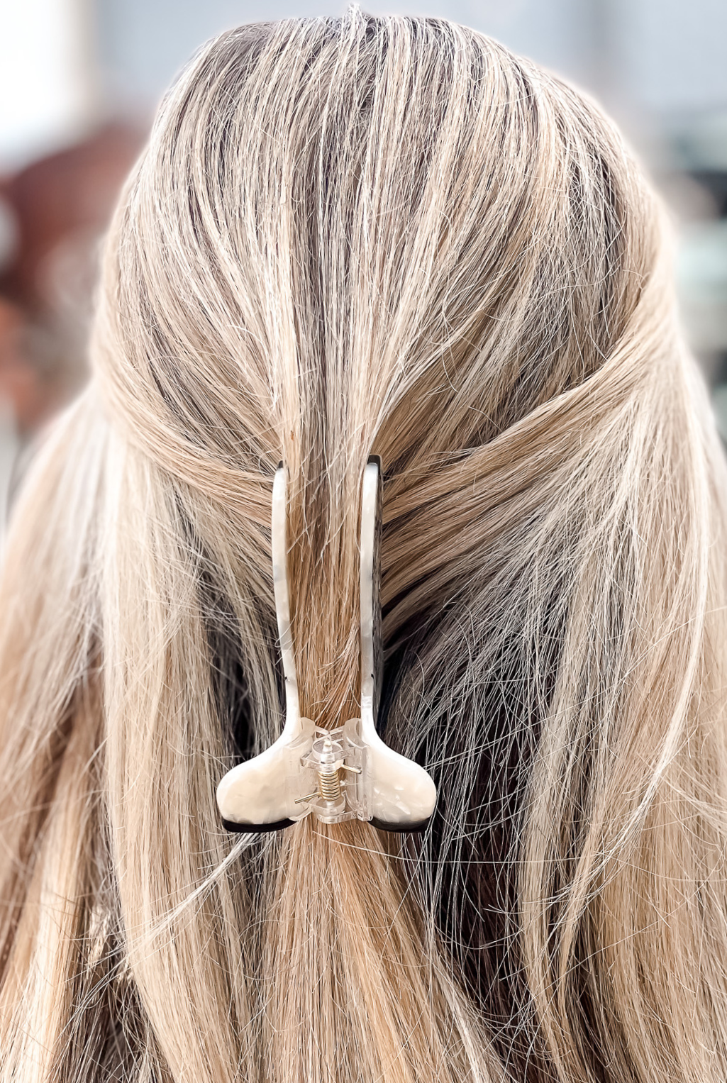 Hand Painted Cowboy Boot Hair Clip - White - Tucker Brown
