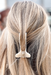 Hand Painted Cowboy Boot Hair Clip - White - Tucker Brown