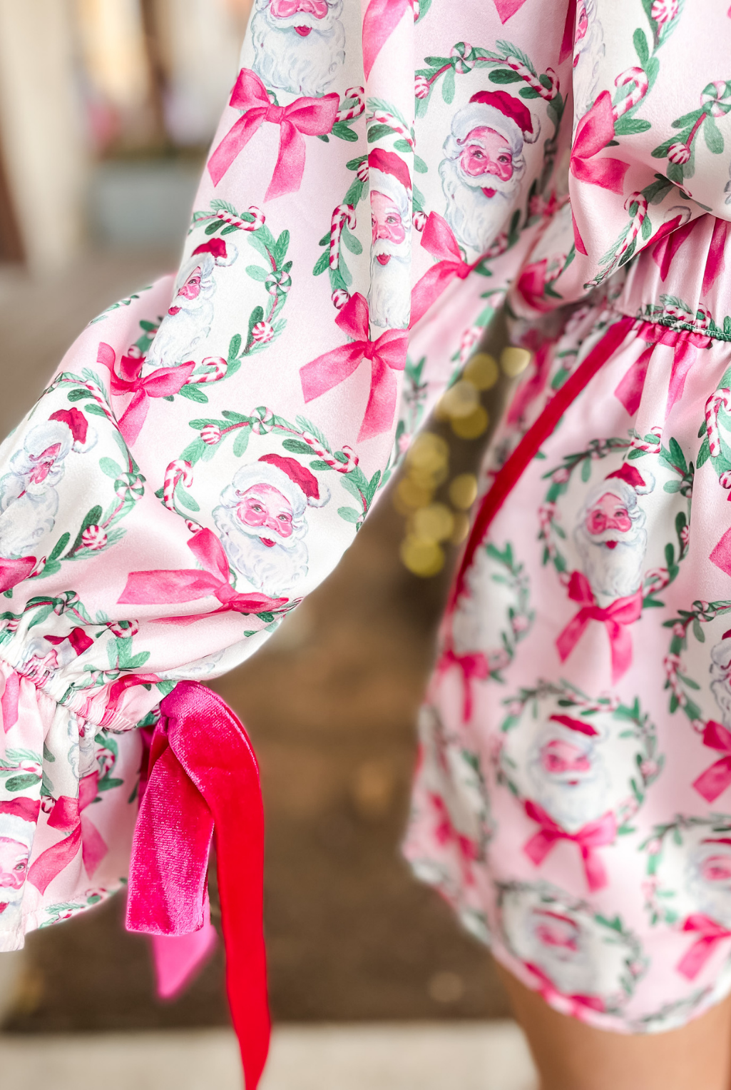 Santa & Bows PJ Set