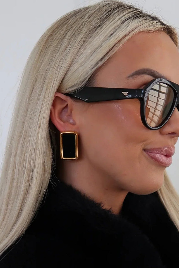 Brooke Earrings - Black - Tucker Brown